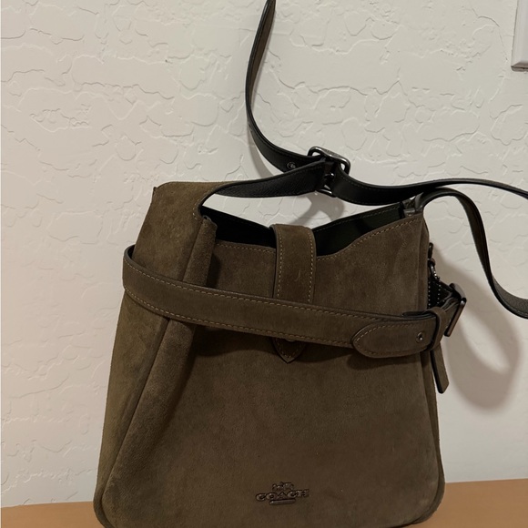 Coach Hadley Suede Shoulder Bag - Picture 3 of 6